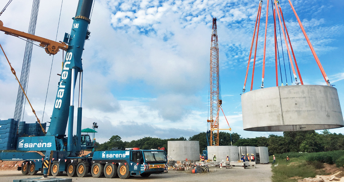 Bei der Verankerung der Windkrafttürme in Thailand setzte das deutsche Bauunternehmen Max Bögl Wind AG  auch auf das Know-how der MC.